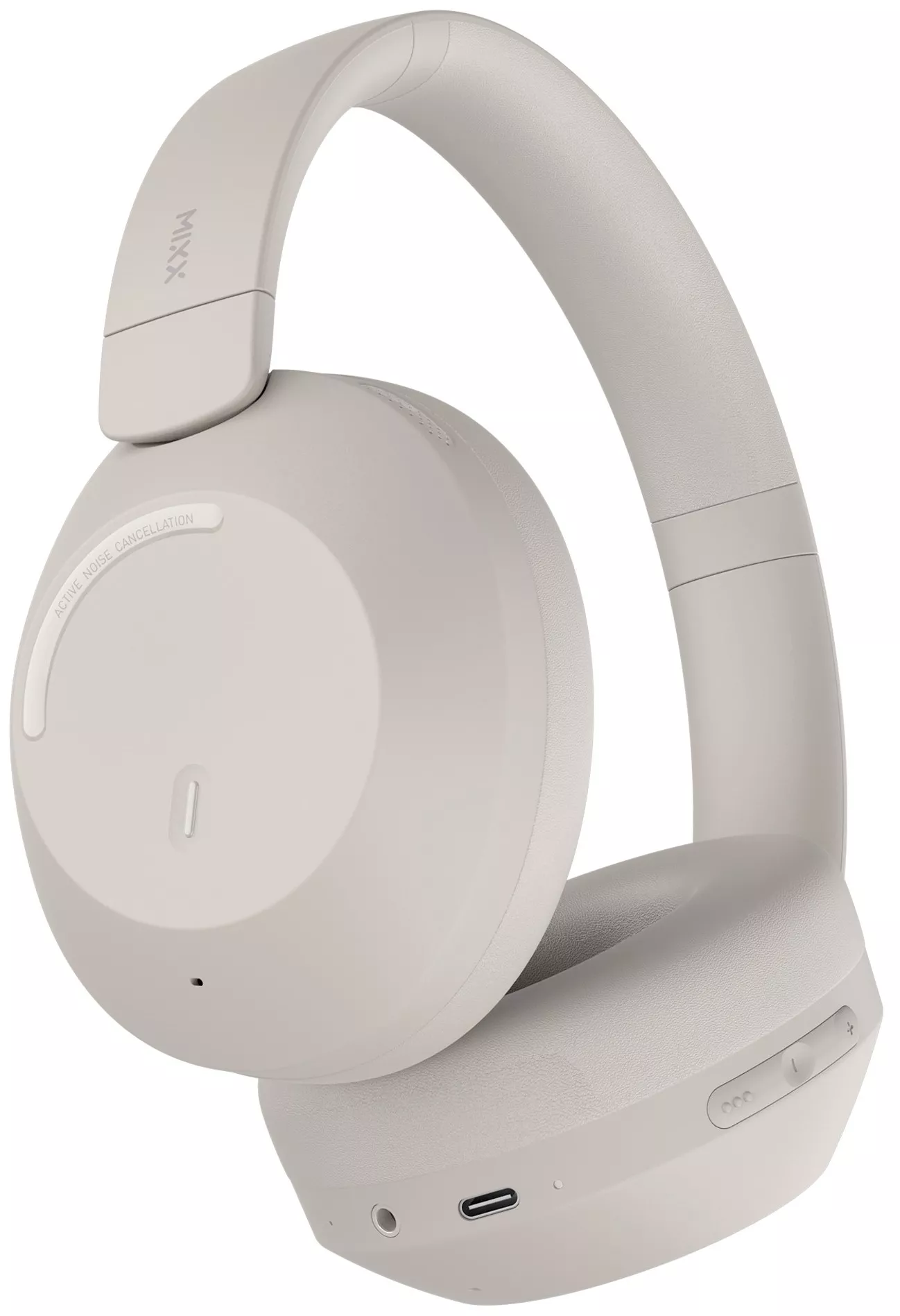 Mixx StreamQ C4 Active Noise Cancelling Over Ear Wireless Headphones Sand