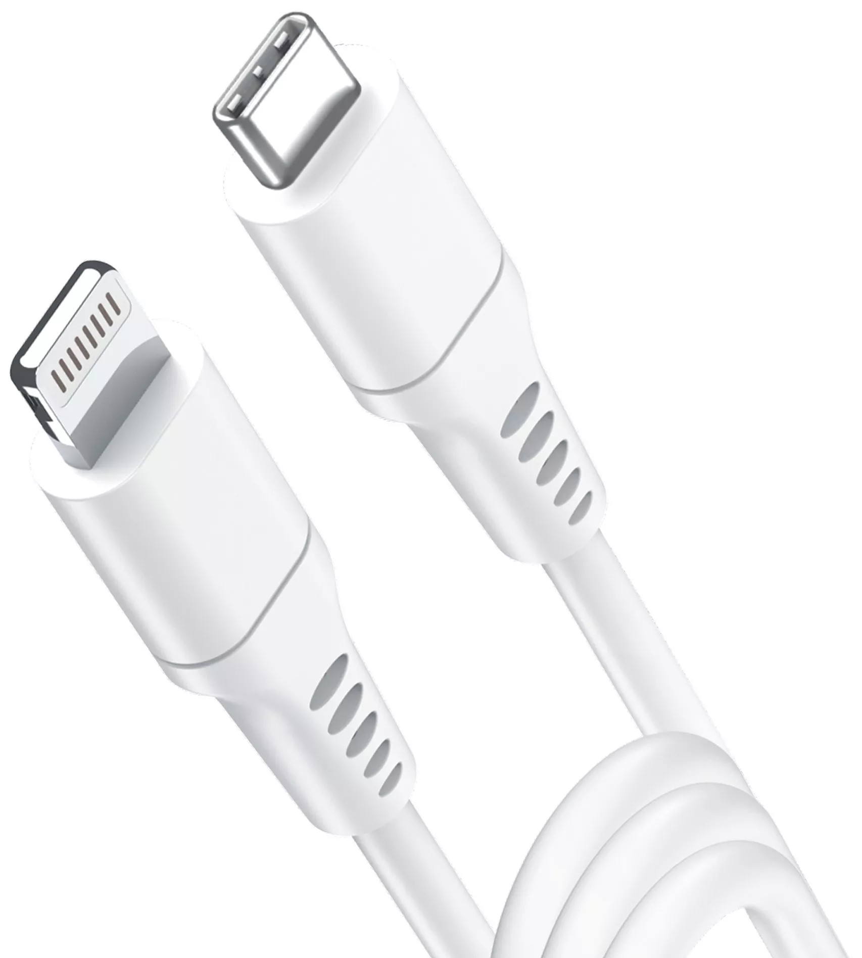 Mixx 1m Durable USB C to Lightning Charging Cable Power Delivery 30W White