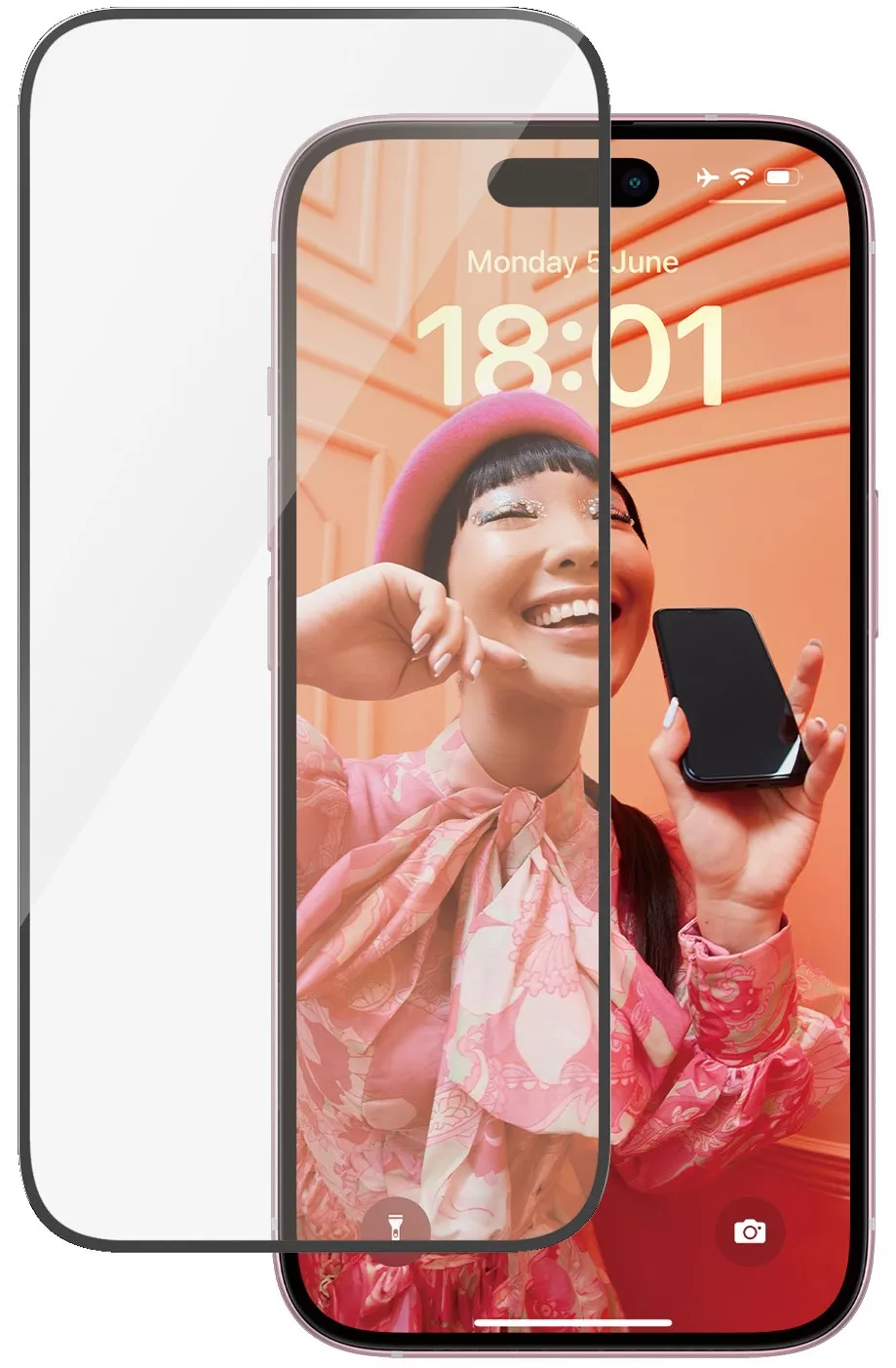 PanzerGlass Screen Protector iPhone 15 Ultra-Wide Fit