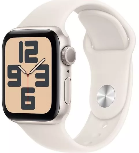 Apple Watch SE GPS 40mm Starlight Aluminium Case with Starlight Sport Band - S/M